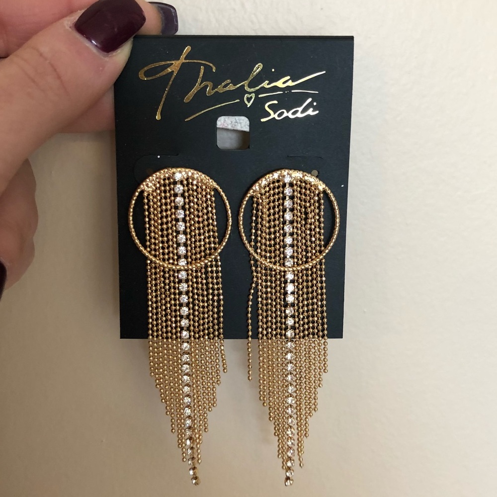 Gold Statement Earrings with Diamonds
